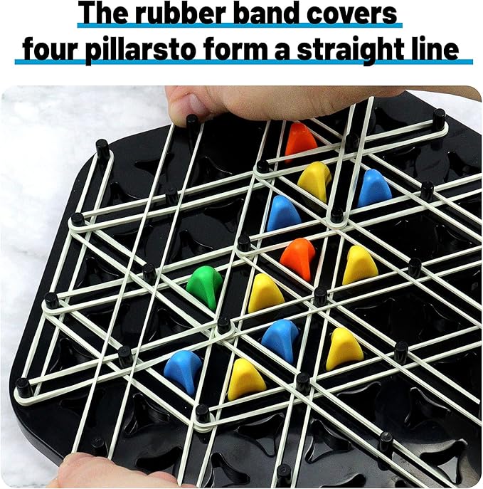 Chain Triangle Chess Game, Board Games Toys, Board Games for Family Night, Family Games for Kids and Adults, 2 to 4 Players, Board Games for Kids Ages 4 5 6 7 8-12