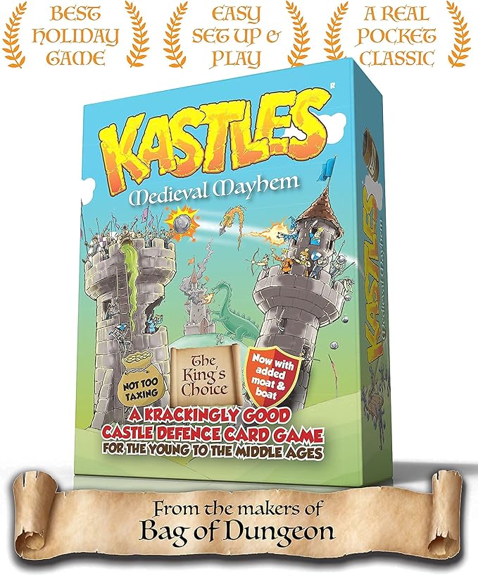 Kastles Medieval Mayhem - a Strategy Castle Defence Family Card Game for 2 to 4 Players by Gunpowder Studios