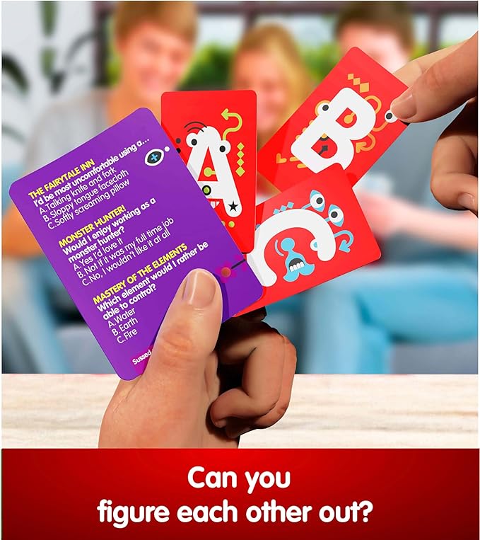 SUSSED Wacky ‘What Would You Do?’ Card Game - Fun & Easy Travel Game for Girls, Boys & Tweens - Builds Kids’ Social Skills & Confidence - Purple Pack: Dragons, Space & Magic
