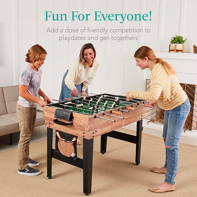 Best Choice Products 13-in-1 Combo Game Table Set for Home, Game Room, Friends & Family w/Ping Pong, Foosball, Basketball, Air Hockey, Archery, Chess, Checkers, Shuffleboard, Bowling
