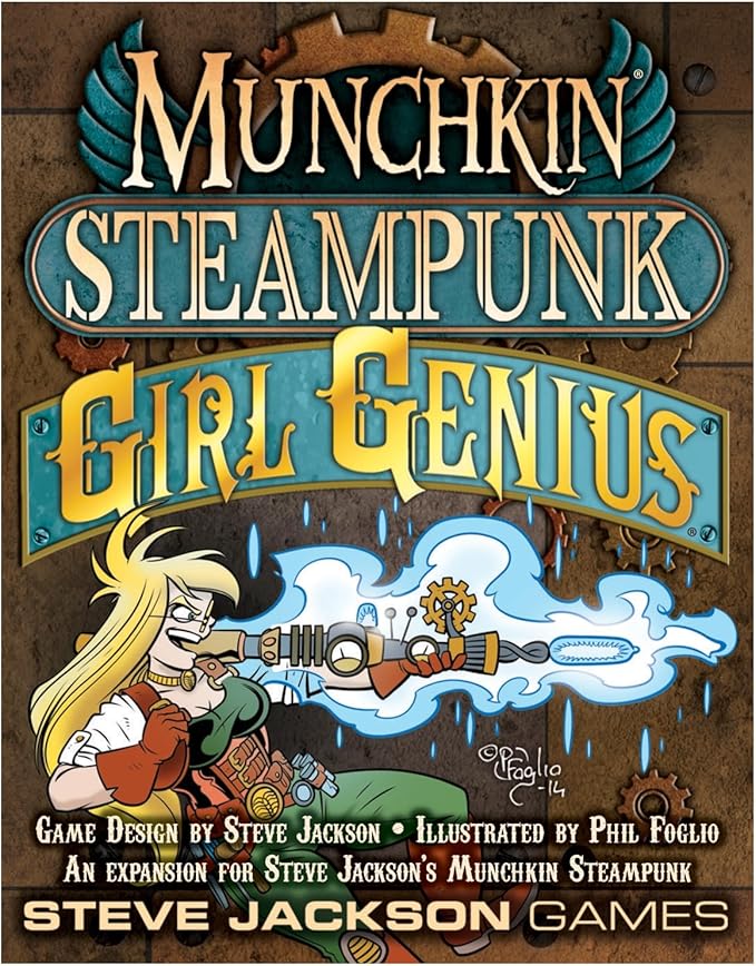 Steve Jackson Games Munchkin Steampunk: Girl Genius Card Game (Expansion) | 112-Card Expansion | Adults, Kids, & Family Game | Fantasy Adventure RPG | Ages 10+ | 3-6 Players | Avg Play Time 120 Min