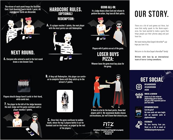 FITZ Games Alice Cooper's HorrorBox Adult Party Game 40-Card Expansion Pack (Supernatural)