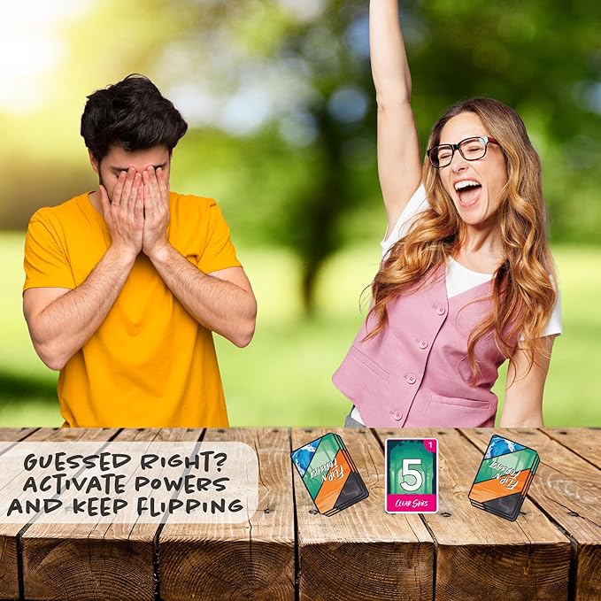 Flip N' Forecast - The Ultimate Prediction Card Game for Family Game Night - Best New Addition to Your Board Games for Teens - 2-8 Players, Ages 6+