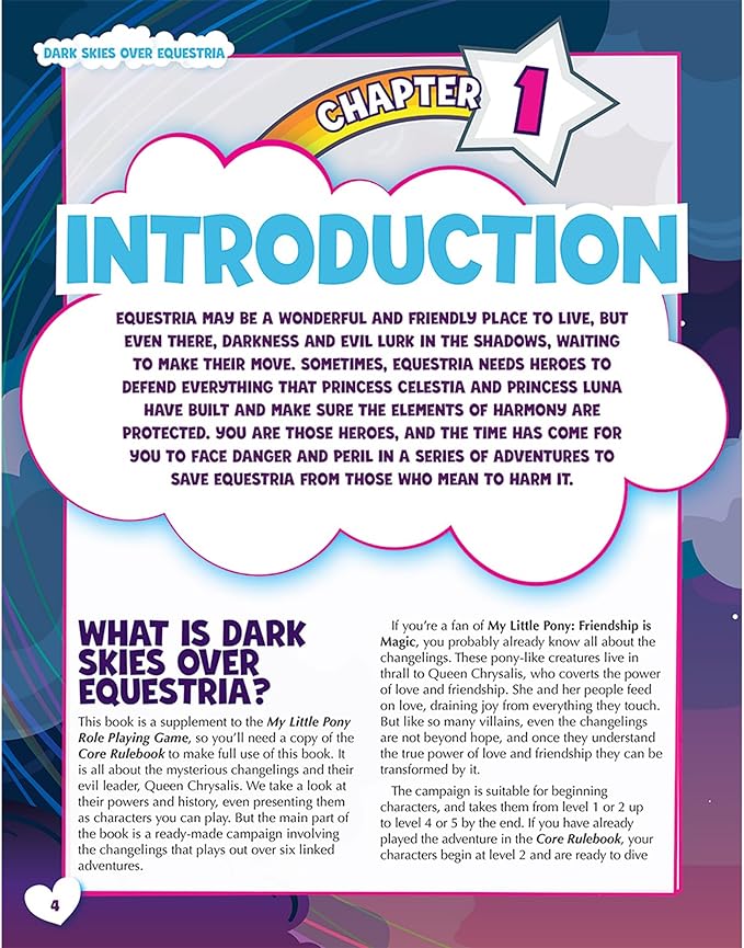 Renegade Game Studios: My Little Pony Roleplaying Game Dark Skies Over Equestria Adventure Series Book
