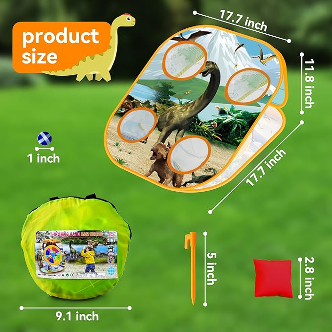 Bean Bag Toss Game for Kids Outdoor Yard Party Games for Toddlers Double-Sided Foldable Cornhole Board Gifts for Kids 3-8 Years Old