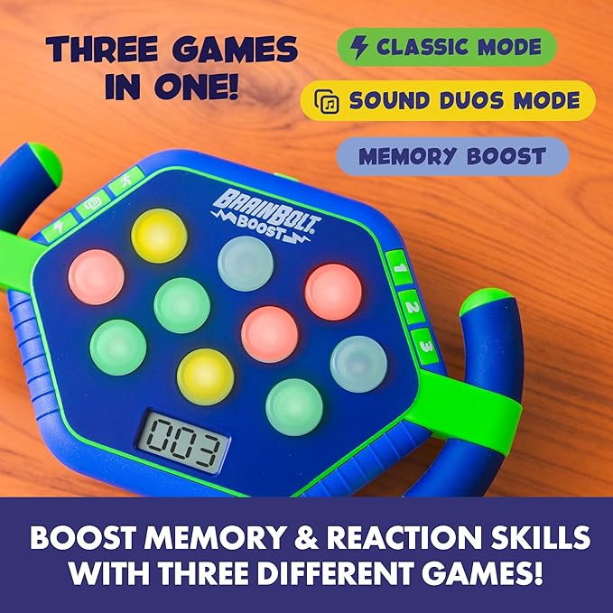 Educational Insights BrainBolt® Boost - Memory Brain Game, Includes 3 Game Modes, For 1 Player, Gift for Ages 5+