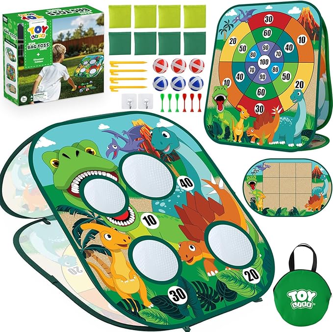 TOY Life Bean Bags Toss Carnival Games, Toddler Outdoor Toys for Kids Ages 4-8, Cornhole, Outside Toys for Toddlers, Indoor Lawn Backyard Yard Games Birthday Party Game, Gift for Boys