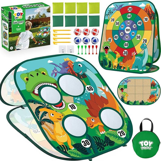 TOY Life Bean Bags Toss Carnival Games, Toddler Outdoor Toys for Kids Ages 4-8, Cornhole, Outside Toys for Toddlers, Indoor Lawn Backyard Yard Games Birthday Party Game, Gift for Boys