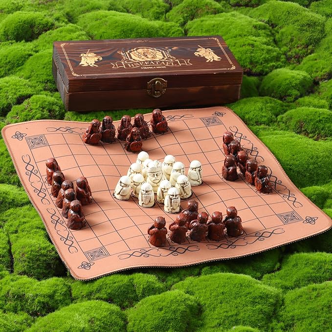 Hnefatafl Viking Chess Set Board Game Traditional Strategy Board Game