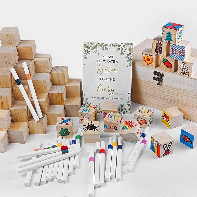 78 PCS Fun Baby Shower Games Sign Kit，Unique Baby Shower Ideas，Funniest Baby Shower Games Ever ，A Game Where You Can Draw to Your Heart's Content，Suitable for Baby Shower Games Boy and Girls