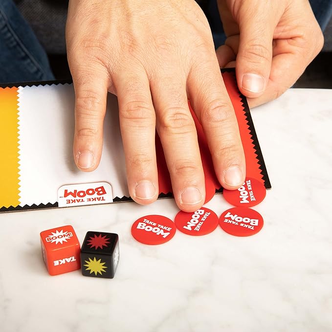 Take Take Boom: The High-Risk, High-Reward Family Dice Game by What Do You Meme?® for 3 + players