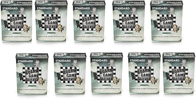 10 Packs Arcane Tinmen Non-Glare Board Game Sleeves 50 ct Standard Size Card Sleeves Display Case
