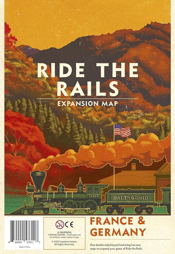 Ride The Rails: France & Germany, Expansion, Strategy Board Game, 3 to 5 Players, 45 to 60 Minute Play Time, Ages 14 and Up