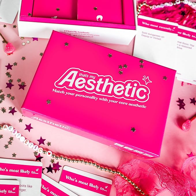Bubblegum Stuff That's My Aesthetic - Hilarious Fun Personality Game - Discover Your Inner Style - 150 Cards, 8 Possible Cores - are You Cottagecore, Retrocore, or Something Else?