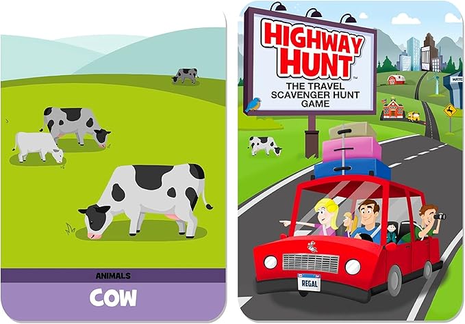 Regal Games Travel Outdoor Scavenger Hunt Games for Kids Ages 4, 5, 6, 7, 8, 9, 10, 11, 12 - Outdoor & Nature Family Hunt Games for Road Trips - 2-8 Players - 54 Scavenger Hunt Cards