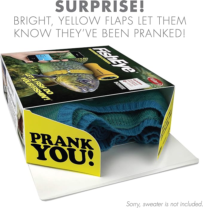Prank Pack, Fish Eye Prank Gift Box, Wrap Your Holiday Real Present in a Funny Authentic Prank-O Gag Present Box | Novelty Gifting Box for Pranksters, Birthday Gift Wrap