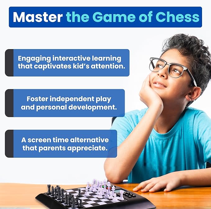 Millennium ChessGenius - Advanced Electronic Chess Board with Customizable Difficulty - Ideal for Beginners to Advanced Players - Magnetic Pieces - Smart Chess Computer - AI Chess Teacher and Trainer