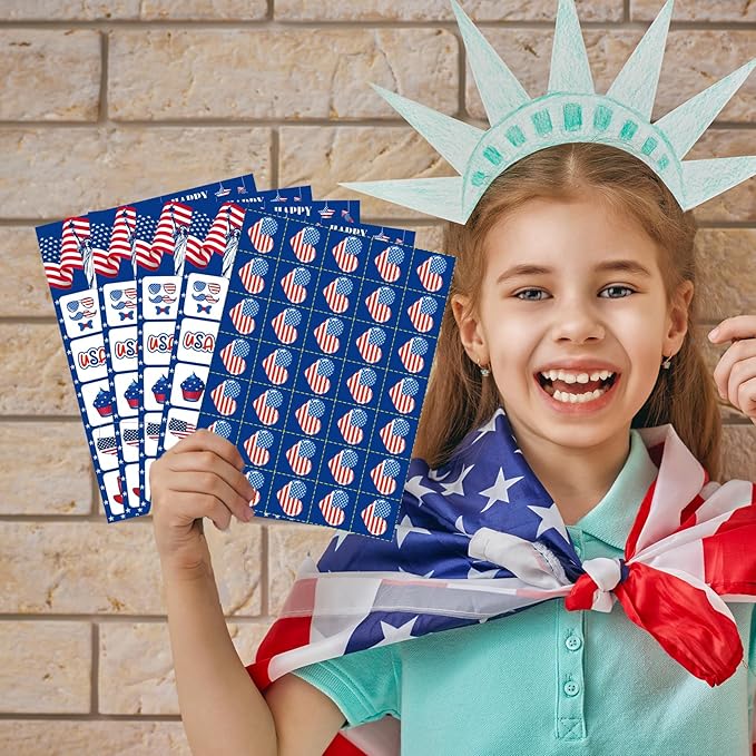 4th of July Games for Kids 4th of July Bingo Cards Red White and Blue Bingo with 24 PCS 4th of July Players Cards Patriotic Games for Adults Children Activities Supplies Favors Decorations