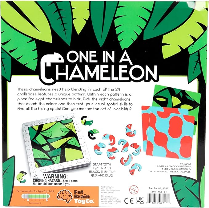 Fat Brain Toys One in a Chameleon - Magnetic Visual-Acuity Brainteaser, Ages 8+