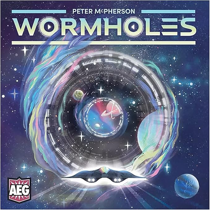 AEG Wormholes | Connect the Galaxy, Warp Ships | Science Fiction Space Exploration Modular Pick-Up and Deliver Board Game | 1-5 Players | Ages 10+
