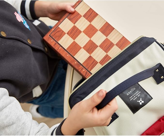 Magnetic Travel Chess Set 12 Inches Folding Chess Board with 2 Portable Bags for Pieces Storage, Gift for Kids Adults Chess Lovers and Learners