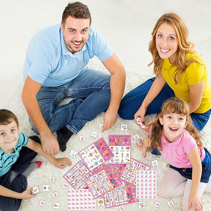 Birthday Bingo Game for Boys Girls Adults, 24 Players Birthday Bingo Cards Birthday Party Supplies Fun Birthday Party Bingo Game for School Classroom Family Birthday Holiday Party Activities