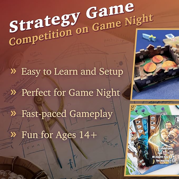 Margraves of Valeria Board Game – Strategic Fantasy Game for 1-5 Players, Card-Driven Mechanics, Stunning Artwork, High Replayability, Perfect for Game Nights