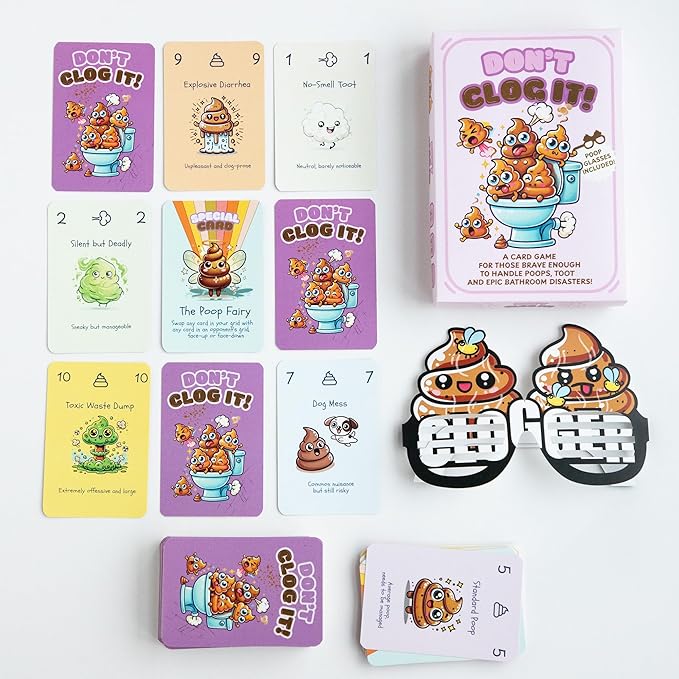 Hat Acrobat Hilarious Family Card Game About Poops - Don't Clog It with Easy Rules and Quick Play
