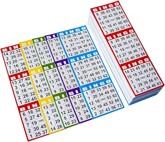 SEETOOOGAMES Bingo Paper Game Cards - 3 Card -100 Books of 5 Sheets