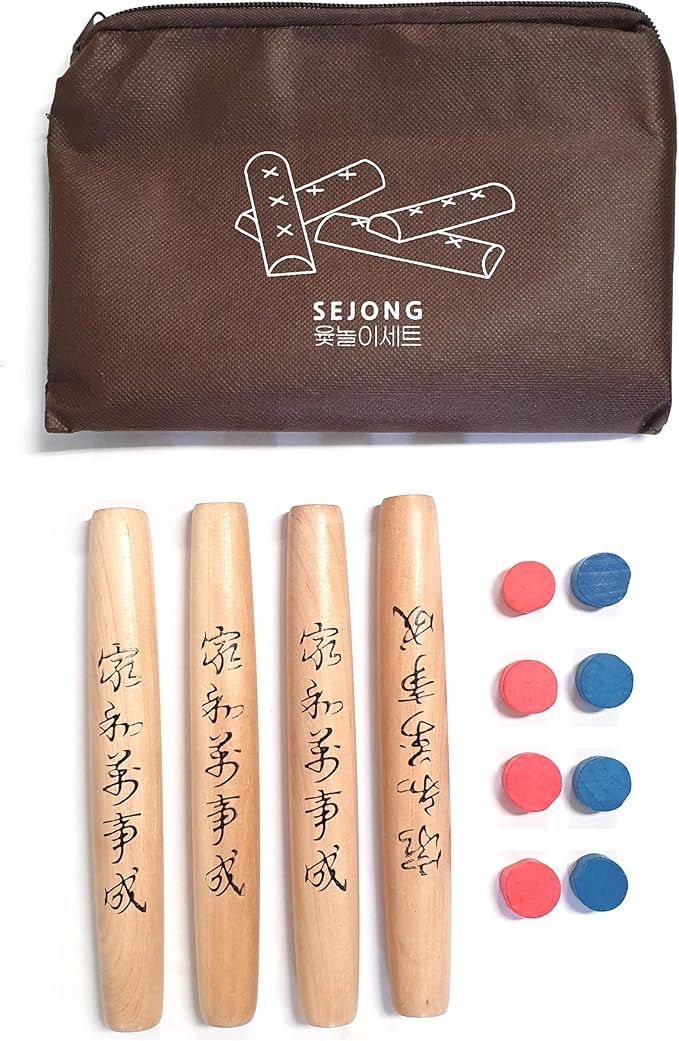 DEAD SKIN YUTNORI Korean Board Games 윷놀이 Floor Games for Family, Adults, Party, Strategy Wood Stick Games Premium Wood