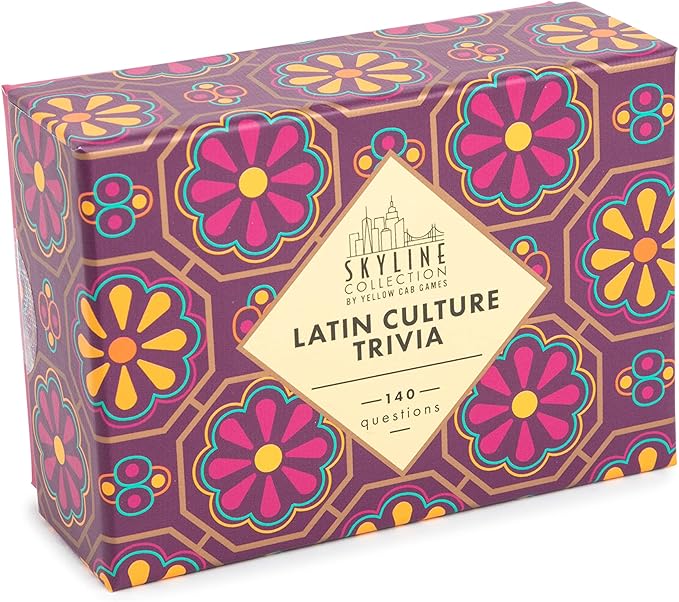 Skyline Collection Trivia Set - Latin Culture Trivia, 140 Question Cards - Game Night Entertainment for Families & Friends
