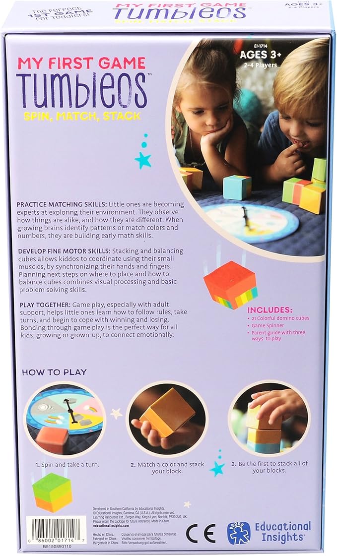 Educational Insights My First Game: Tumbleos, Stacking & Counting Game, Toddler Toys, Ages 3+