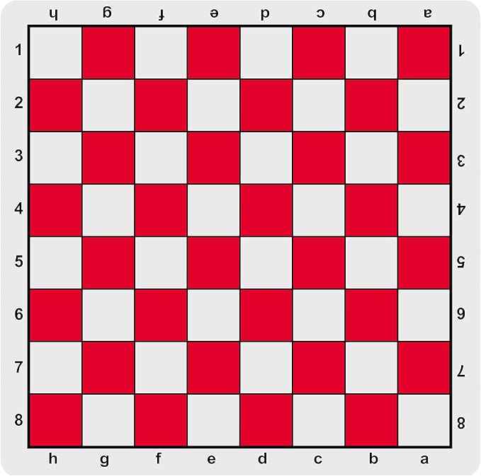WE Games Mousepad Chess Board 20 in. Red Color with Classic Design – Premium Tournament Chess Mat, Perfect Travel Chess Board for Adults