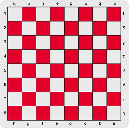 WE Games Mousepad Chess Board 20 in. Red Color with Classic Design – Premium Tournament Chess Mat, Perfect Travel Chess Board for Adults