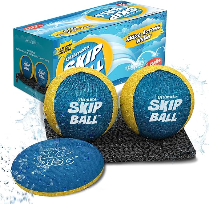 Activ Life The Ultimate Skip Ball – Water Bouncing Ball (2 Pack) Create Lasting Memories with Your Friends & Family at The Beach, Lake or Pool - Great for All Ages
