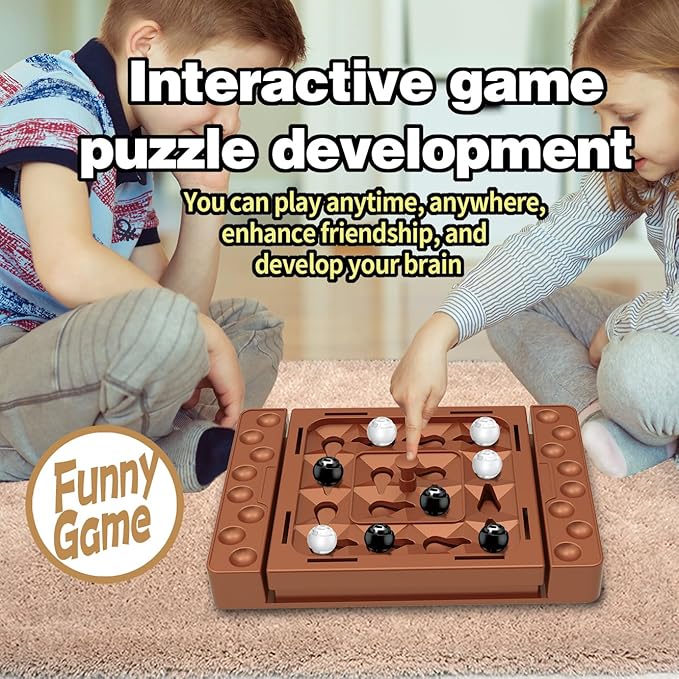 Orbital Logic Strategy Board Game, Family Four in a Row Chess Game Track Moves for Kids & Adults