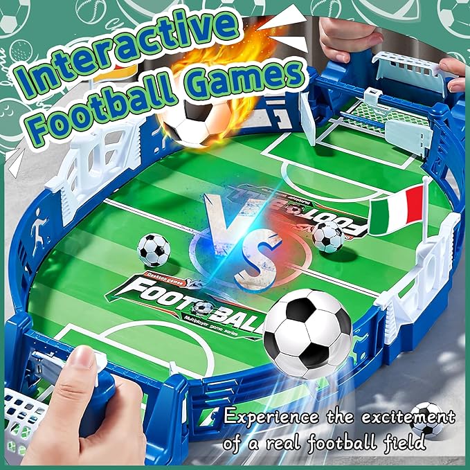 OJYUDD Mini Tabletop Foosball Game Set,Desktop Foosball Soccer Games,Table Top Foosball Sport Board Game for Kids,Indoor Game Room,Family Party