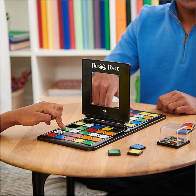 Rubik’s Race, Ace Edition Classic Fast-Paced Puzzle Strategy Sequence Two Player Board Game, for Kids & Adults Ages 8 and up Amazon Exclusive