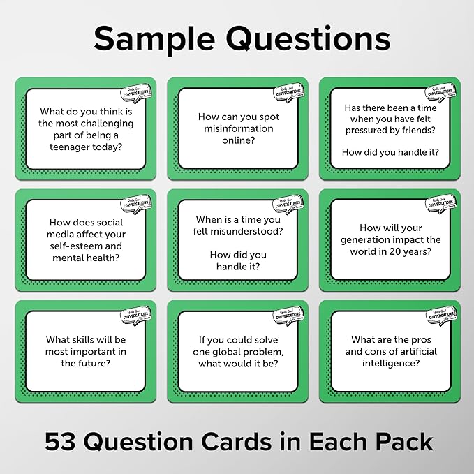 for Teens - Conversation Cards Game for Teenagers, Parents & Teachers, Build Emotional Maturity, Future Planning, Goal Setting, Effective Communication