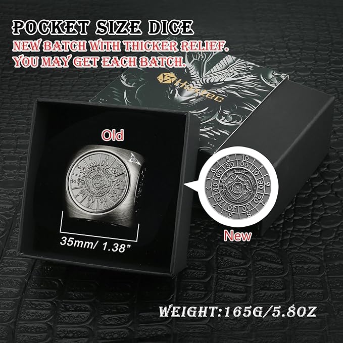 Haxtec Spinner Dice 7-in-1 Metal DND Dice Set Unique Dice Spinner Goblins Metal D&D Die for Dungeons and Dragons DND Gifts