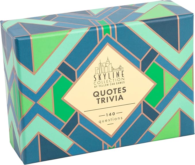 Skyline Collection Trivia Set - Quotes Trivia, 140 Question Cards - Game Night Entertainment for Families & Friends