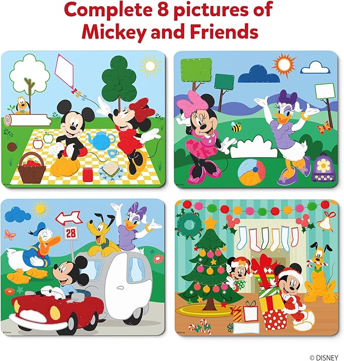 Skillmatics Dot It Sticker Art Activity - Disney Mickey & Friends, Mess-Free Fun for Kids, 500+ Stickers, Craft Kits, DIY Scrapbooking Activity, Travel Toys, Gifts for Boys & Girls Ages 3, 4, 5, 6, 7