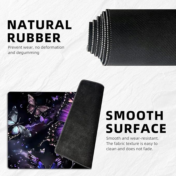 for MTG Playmat with Storage Bags, Card Playmat for TCG Card Playing Game,Rollable & Foldable for PTCG and Board Game Mat for Cards,Non-Slip Butterflies Desk Mat for Home Office