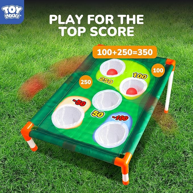 TOY Life Golf Cornhole Game Golf Corn Hole Set Chipping Golf Game Adults Kids Backyard Golf Game Golf Yard Corn Hole Game Golf Training Equipment Chipping Outdoor Indoor Golf (NO Club Included)