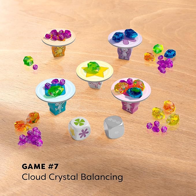 HABA Unicorn Glitterluck 9 Game Collection - Board Game Collection Fun Kids Games 4-8, Unicorn Toys & Games for Family Game Time