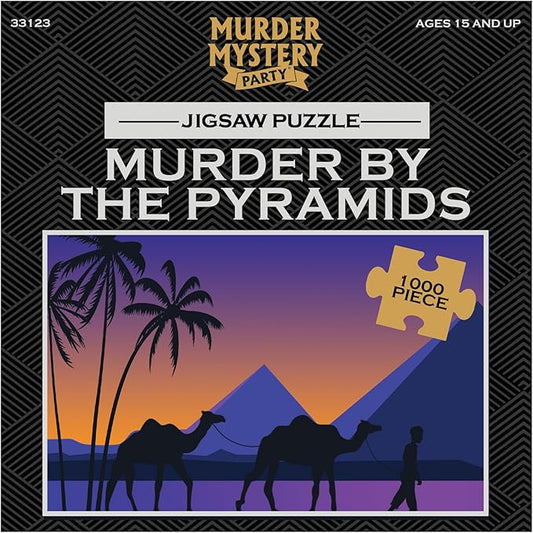 Murder Mystery Party, Classic Mystery Jigsaw Puzzle, Murder by The Pyramids, 1,000 Piece Jigsaw Puzzle