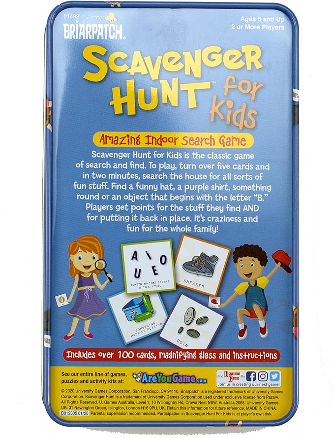 Scavenger Hunt for Kids Tin