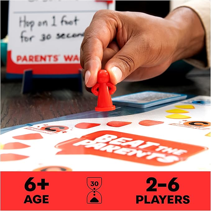 Beat The Parents Classic Family Trivia Game, Kids Vs Parents, with 25 Bonus Cards for Ages 6 and up (Amazon Exclusive)