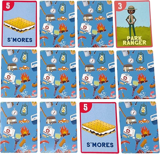 by Little Likes Kids - Camping Outdoors Go Fish! Card Game - Classic Family Game for Kids Toddlers Preschool - Diverse, Multicultural Matching Pairs Game