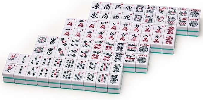 Yellow Mountain Imports Set of 166 American Mahjong Tiles, Pepper (Tiles Only Set) - Made